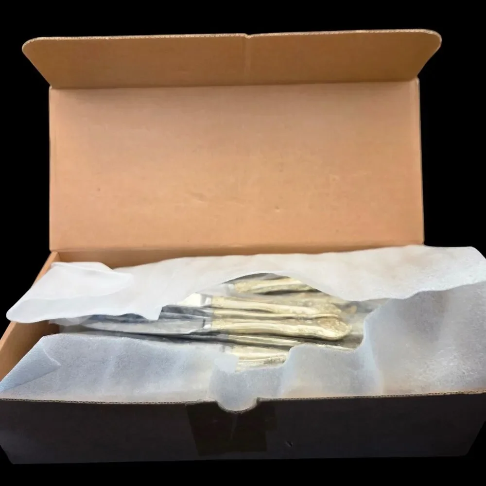 Wallace RSVP Orleans 52-Piece New Stainless Flatware Silverware Set Vintage